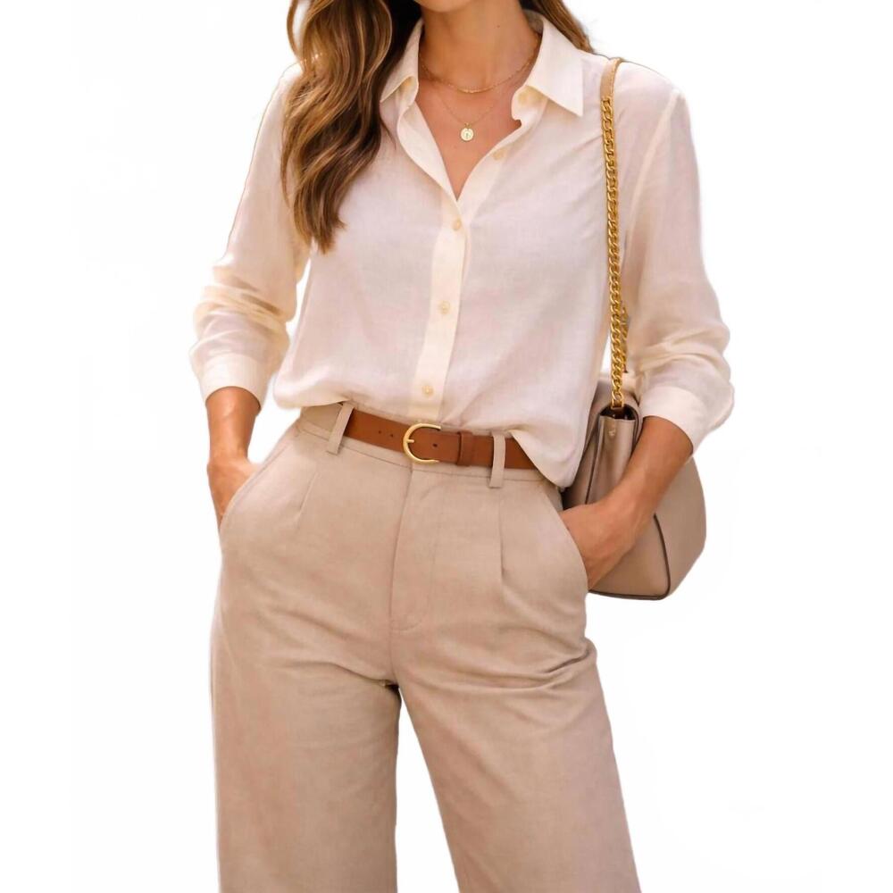 NEW FORTE FORTE embroidered edges shirt in white
